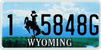 WY license plate 15848G