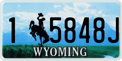 WY license plate 15848J