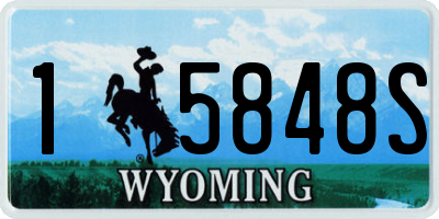 WY license plate 15848S