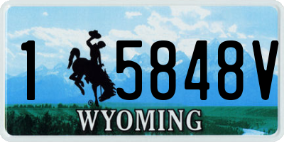 WY license plate 15848V