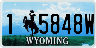 WY license plate 15848W