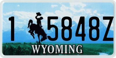 WY license plate 15848Z