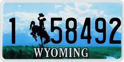 WY license plate 158492