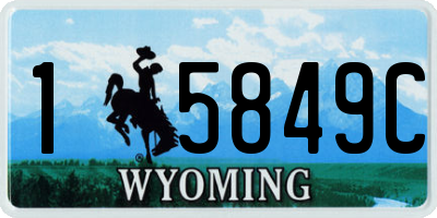 WY license plate 15849C