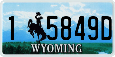 WY license plate 15849D