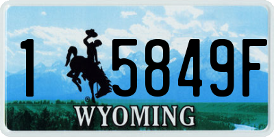 WY license plate 15849F