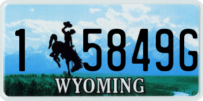 WY license plate 15849G