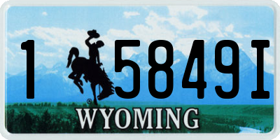 WY license plate 15849I