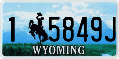 WY license plate 15849J
