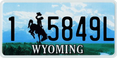WY license plate 15849L