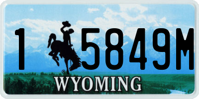 WY license plate 15849M