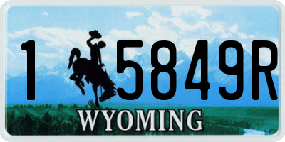 WY license plate 15849R
