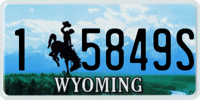 WY license plate 15849S