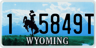 WY license plate 15849T