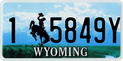 WY license plate 15849Y