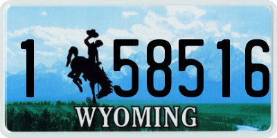 WY license plate 158516