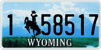 WY license plate 158517