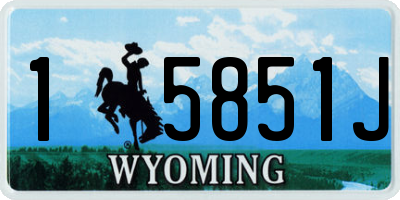 WY license plate 15851J