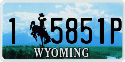 WY license plate 15851P