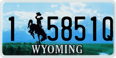 WY license plate 15851Q