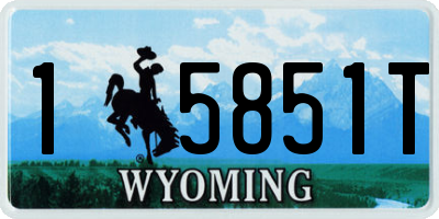 WY license plate 15851T