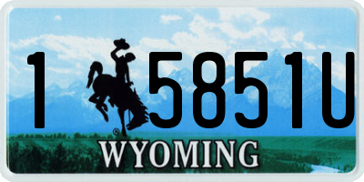 WY license plate 15851U