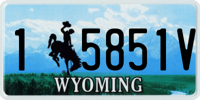 WY license plate 15851V