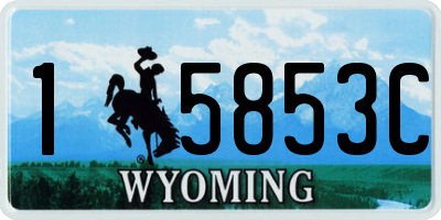 WY license plate 15853C