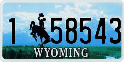WY license plate 158543