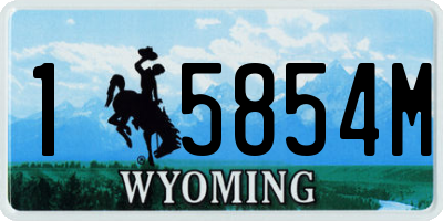 WY license plate 15854M