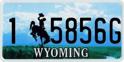 WY license plate 15856G