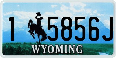 WY license plate 15856J
