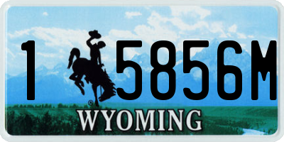 WY license plate 15856M