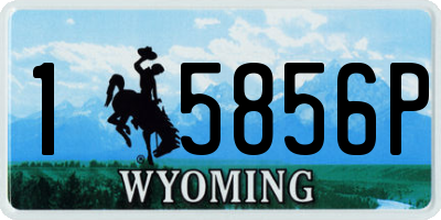 WY license plate 15856P