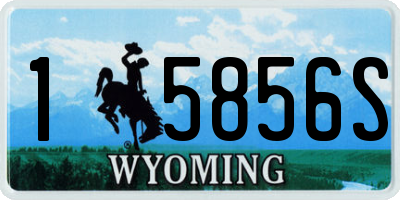 WY license plate 15856S