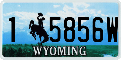 WY license plate 15856W