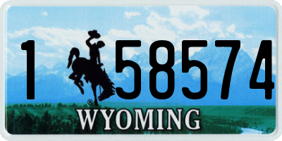 WY license plate 158574