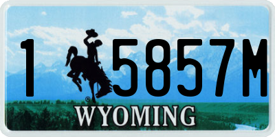 WY license plate 15857M