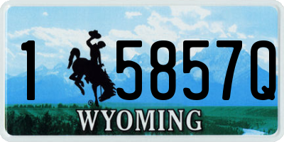 WY license plate 15857Q