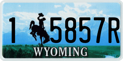 WY license plate 15857R