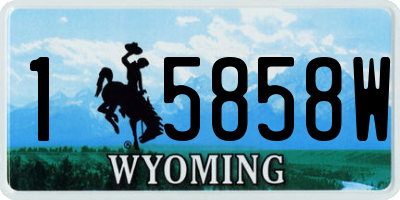 WY license plate 15858W