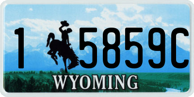 WY license plate 15859C