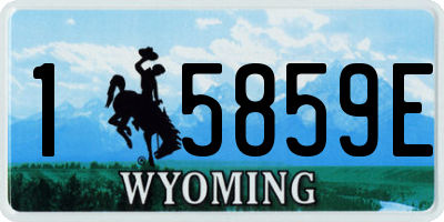 WY license plate 15859E