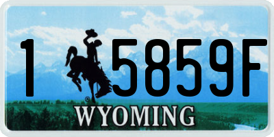 WY license plate 15859F