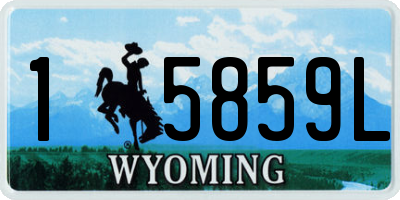 WY license plate 15859L