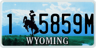 WY license plate 15859M