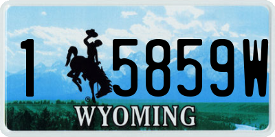 WY license plate 15859W