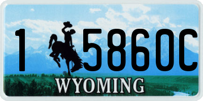 WY license plate 15860C