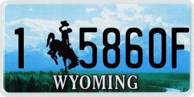 WY license plate 15860F