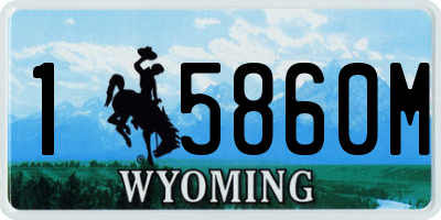 WY license plate 15860M